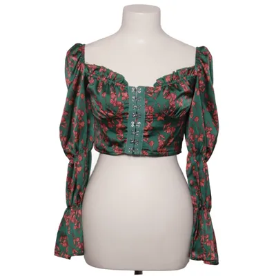 Crop Top (Grün, Rot) von Saint Genies Polyester