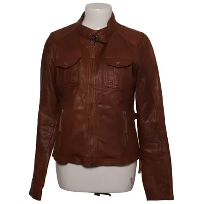 Leren jack (Bruin) van Montgomery Katoen, Leer