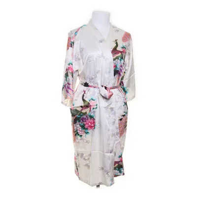 Bathrobe (White, Multicolored) from Oriental Village