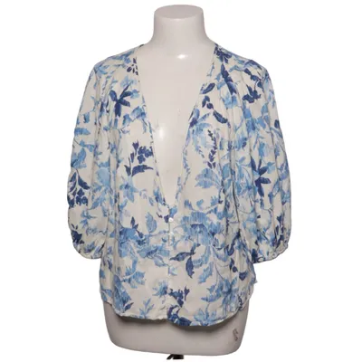 Top (Weiß, Blau) von H&M Premium Quality Leinen, Viskose
