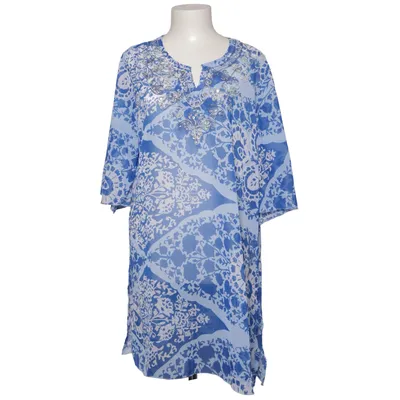 Kaftan (Blauw, Wit) van Yi Xiang