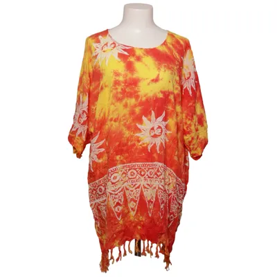 Jurk (Geel, Rood, Meerkleurig) van Coline Viscose