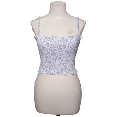 Crop top (Blå, Vit) från Primark Bomull