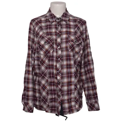 Flanellskjorta (Lila, Vit, Brun) från Canda C&A Bomull, Elastan, Polyester
