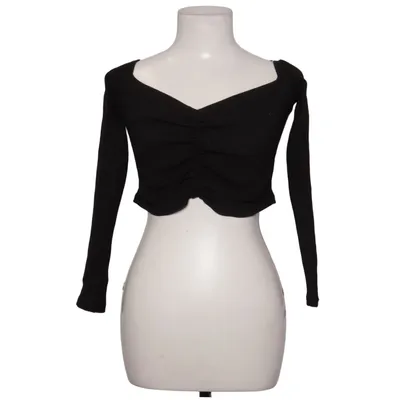 Crop top (Zwart) van Sara Sieppi x NA-KD Katoen, Elastaan