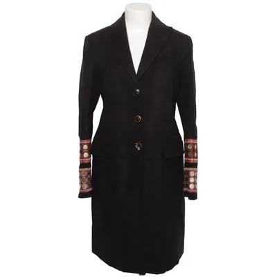 Manteau (Noir, Multicolore) de Maliparmi Acétate, Coton, Polyamide, Viscose