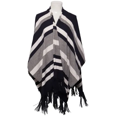 Poncho (Bleu, Gris, Blanc) de Evis Élasthane, Modal, Polyamide, Viscose