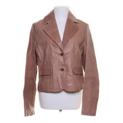 Leather blazer (Brown) from Clockhouse Polyester, Leather