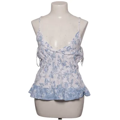 Haut (Bleu, Blanc) de Sim&Sam Coton, Lin, Viscose