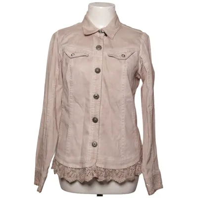 Jacke (Beige) von Body Needs Baumwolle, Elasthan