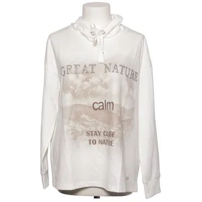 Sweat à capuche (Blanc) de Lisa Tossa Coton, Élasthane, Polyester