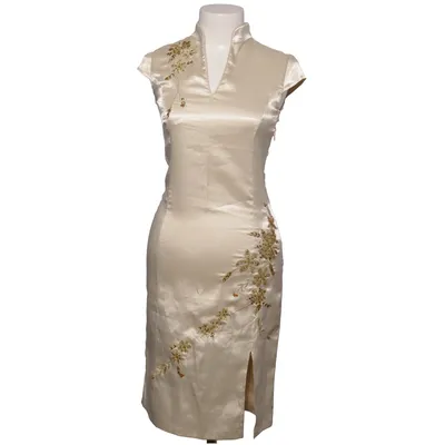 Cheongsam (Beige) van Niche Elastaan, Polyester