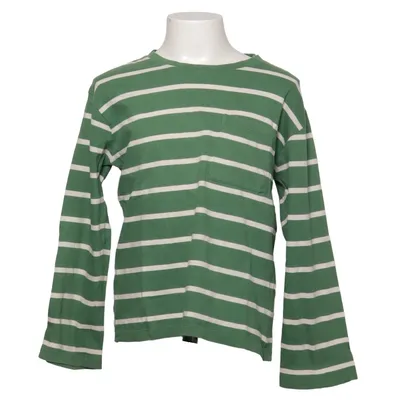 Long sleeve T-shirt (Green, White) from Arket Cotton