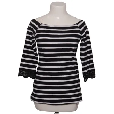 Langærmet t-shirt (Sort, Hvid) fra Mint & Berry Bomuld, Elastan