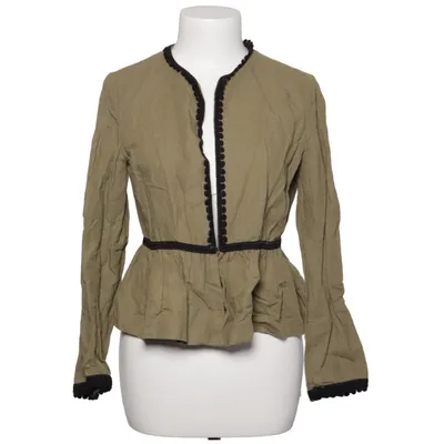 Cardigan (Vert, Noir) de Zara Basic Coton, Lin