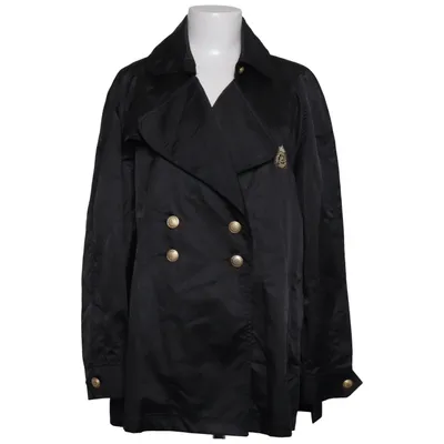 Trench coat (Black) from Roccobarocco Cotton, Polyamide