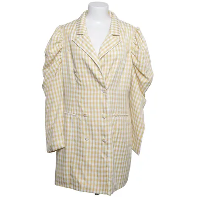 Blazer (Yellow, White) from Missguided Elastane, Polyester