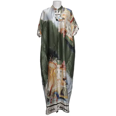 Dress (Green, Multicolored) from New Collection Silk, Viscose