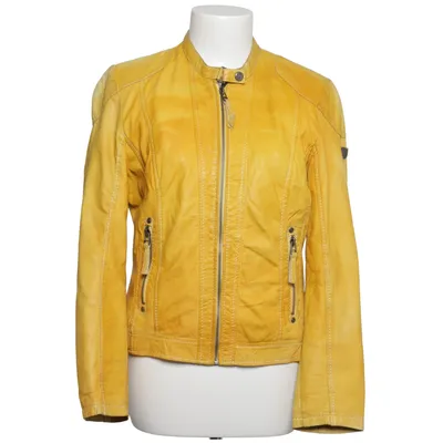 Leather jacket (Yellow) from Gipsy Cotton, Leather, Polyester