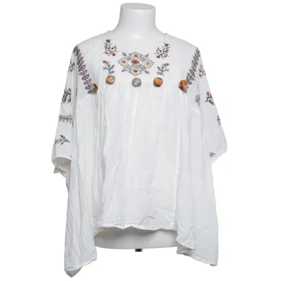 Blouse (White, Multicolored) from Zara Trafaluc Collection Cotton, Viscose