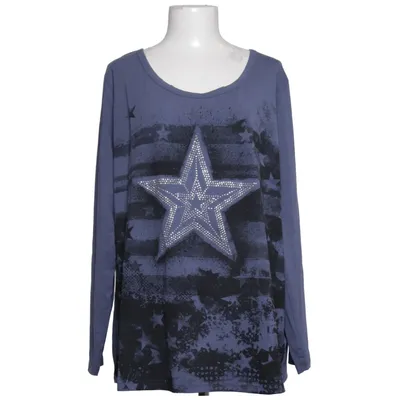 Lange mouwen shirt (Blauw, Zwart) van Bonprix Katoen, Elastaan