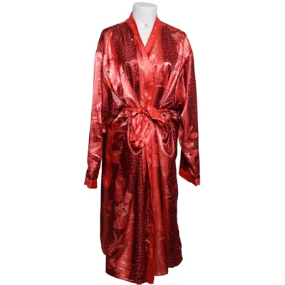 Morgenkåbe (Rød, Flerfarvet) fra Queentex Bomuld, Polyester