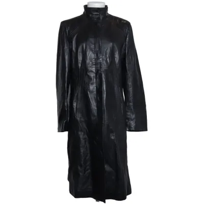 Leather coat (Black) from Pancaldi & B Leather, Polyester