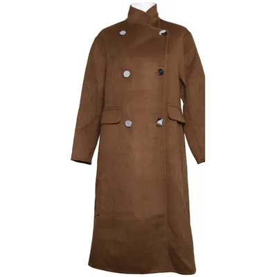 Manteau (Marron) de MKT Studio Polyester, Laine