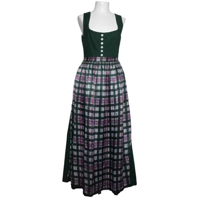 Dirndl (Grøn, Lilla, Hvid) fra Sonnblick Bomuld