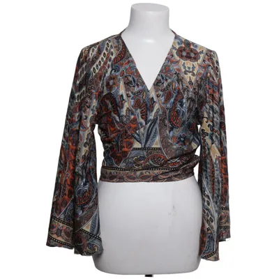 Wrap blouse (Blue, Orange, Beige) from Kalami Silk