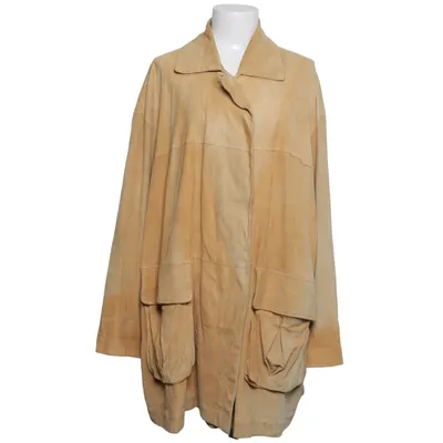 Leren jas (Beige) van Gaddi's