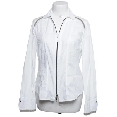 Veste (Blanc) de Crisca Coton, Élasthane