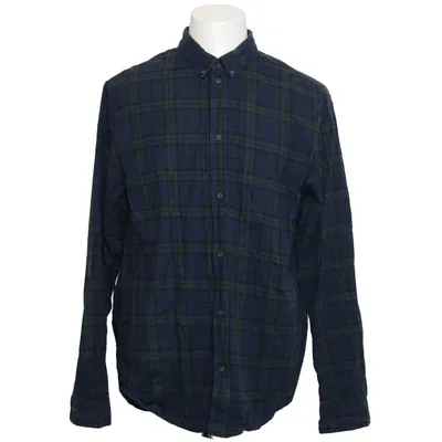 Flanellen overhemd (Blauw, Groen, Zwart) van Pier One Katoen