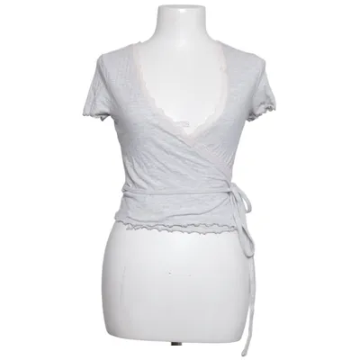 Slå-om top (Grå) fra Miss Selfridge Bomuld, Elastan, Polyamid, Viscose