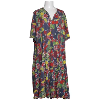 Kleid (Blau, Mehrfarbig) von Pure by Ulla Popken Elasthan, Bio-Baumwolle