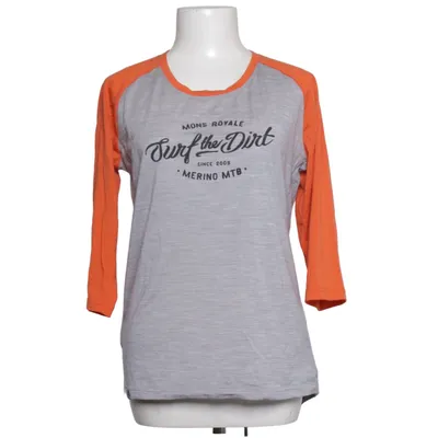 Lange mouwen shirt (Grijs, Oranje) van Mons Royale Elastaan, Merinowol, Polyamide