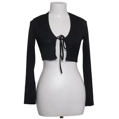 Slå om-cardigan (Sort) fra Flounce Elastan, Polyester