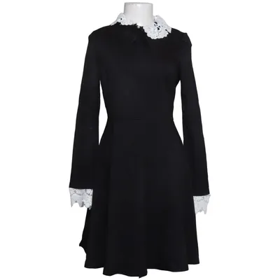 Dress (Black, White) from Hell Bunny Elastane, Polyester, Viscose