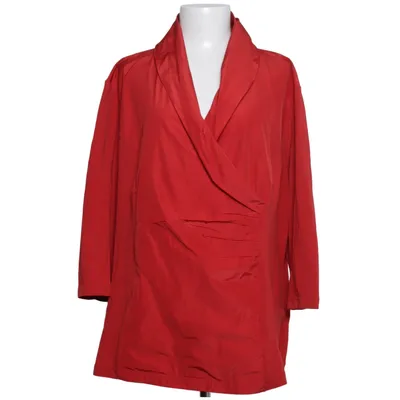 Wrap blouse (Red) from Gina Laura Collection Cotton, Elastane, Polyester