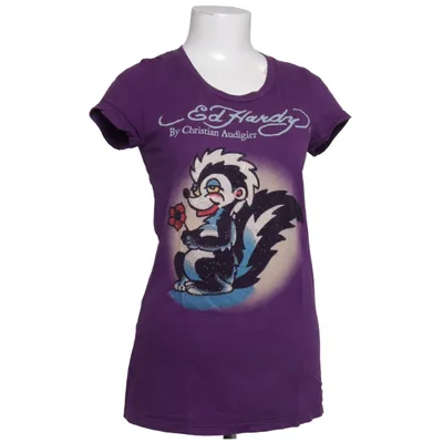 T-shirt (Lila) van Ed Hardy by Christian Audigier Katoen