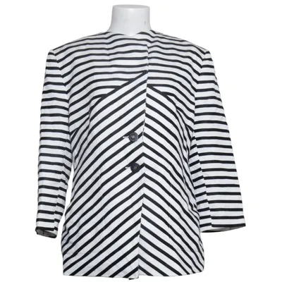 Blazer (Sort, Hvid) fra Louis Féraud Bomuld, Polyester, Viscose
