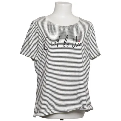 T-shirt (Vit, Svart) från Woman by Tchibo Elastan, Ekologisk bomull