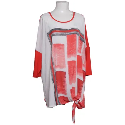 Top (Rød, Hvid) fra Samoon Elastan, Polyester, Viscose