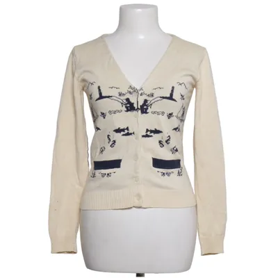 Cardigan (Beige, Blå) fra Revival Bomuld