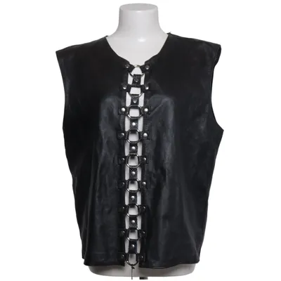 Leren vest (Zwart) van Bianca by Bianca Ingrosso