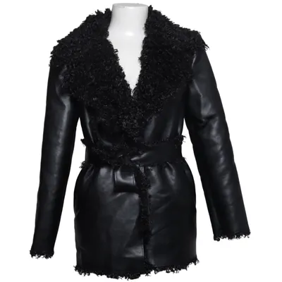 Shearling jas (Zwart) van NBD Polyester, Polyurethaan