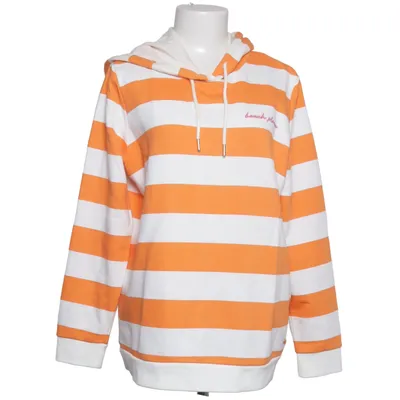 Hættetrøje (Orange, Hvid) fra Strandfein Bomuld, Polyester