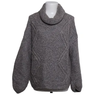 Rollkragenpullover (Grau, Beige) von Zara Knit Acryl, Baumwolle, Mohair, Polyamid