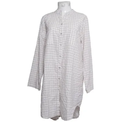 Nightshirt (Beige, White) from Nuuc Cotton, Polyester