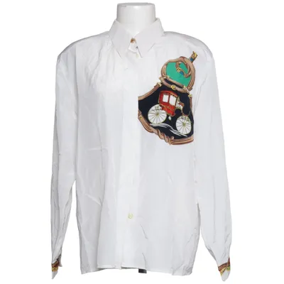 Blouse (White, Multicolored) from HMC Acetate, Polyester